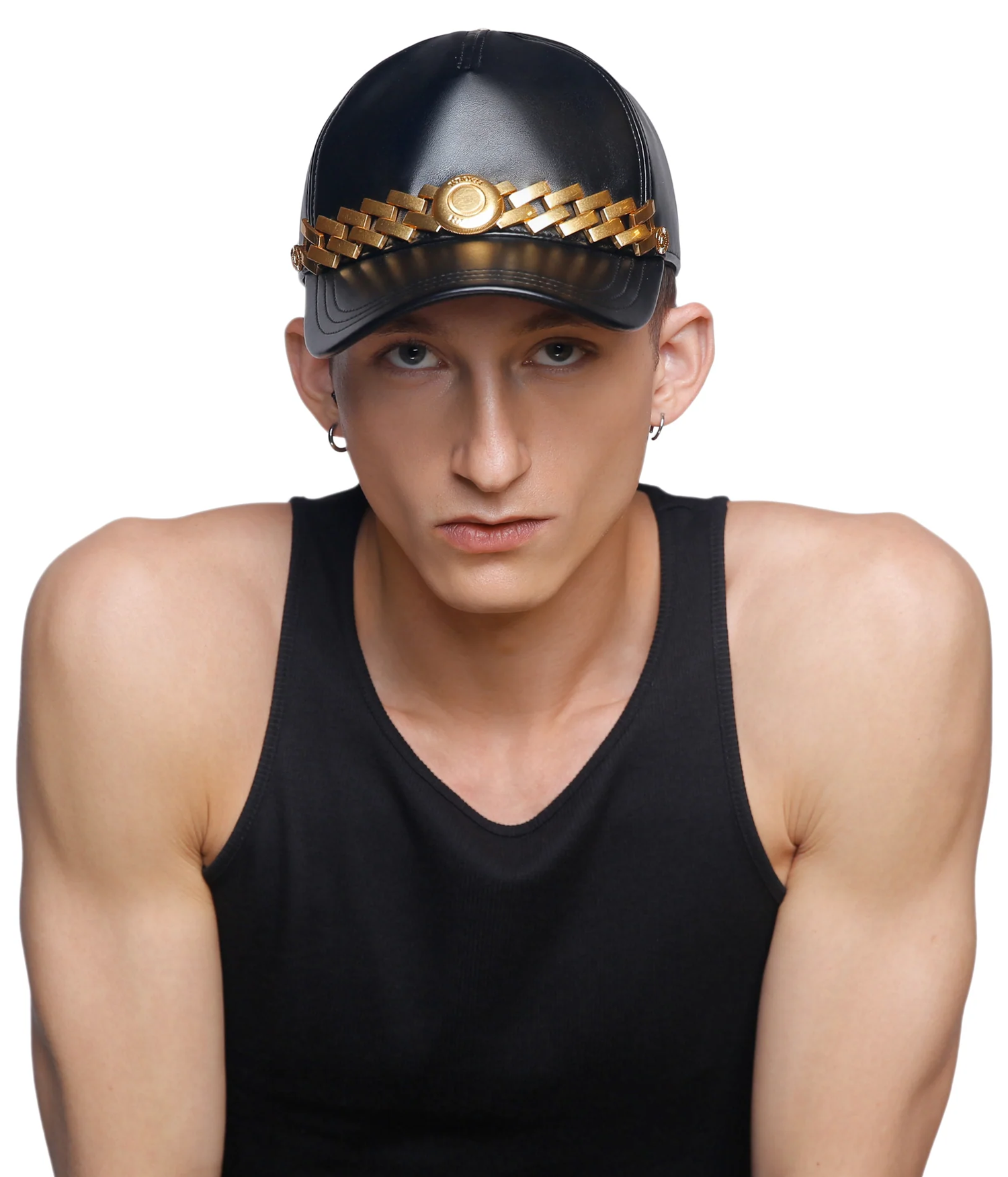 Casquette NY noire visière cuir Major, casquette NY classe livré 48h Casquette NY noire visière cuir Major, casquette NY classe livré 48h