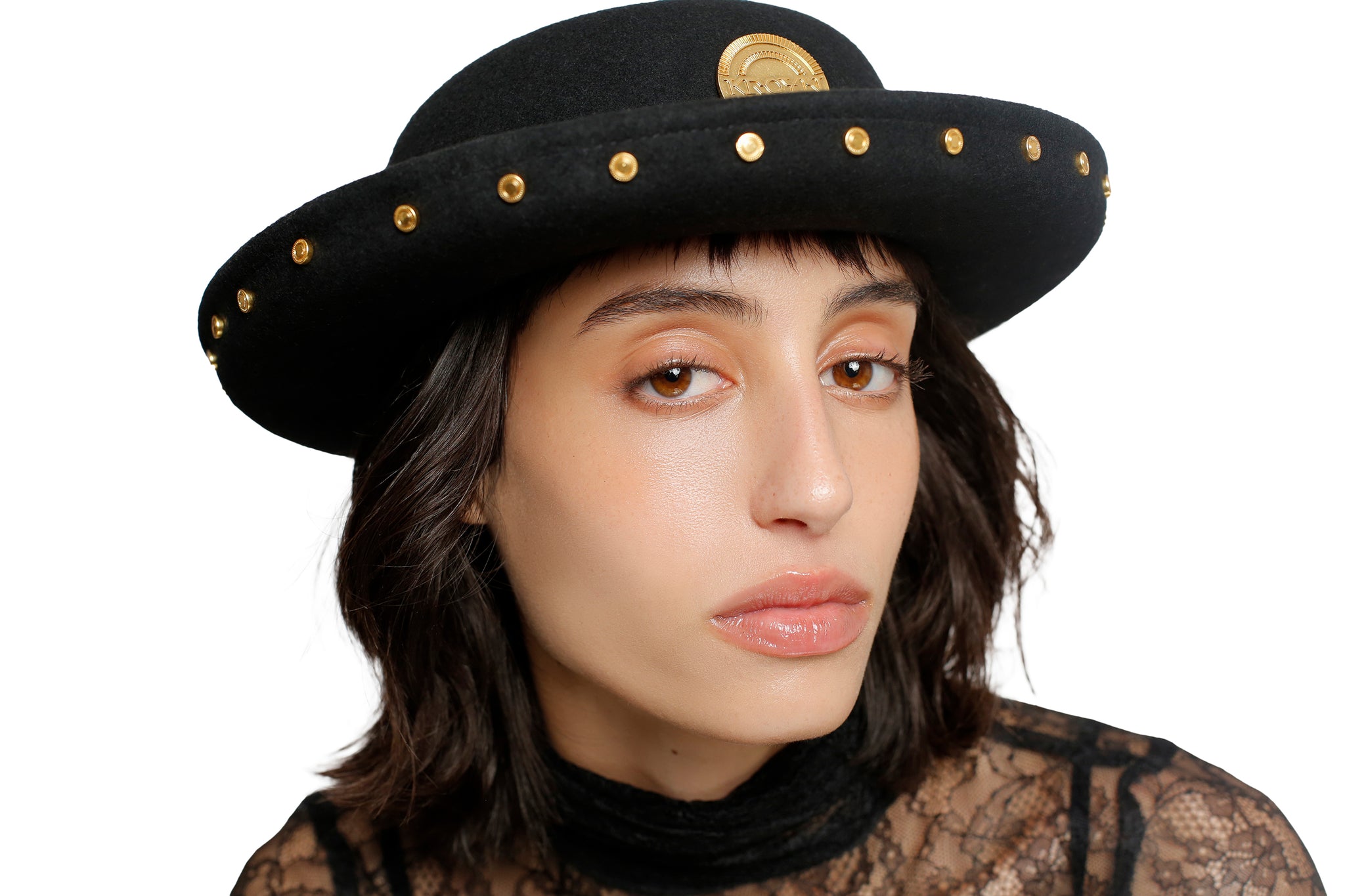 GOLD DETAIL ROUND HAT KROYN